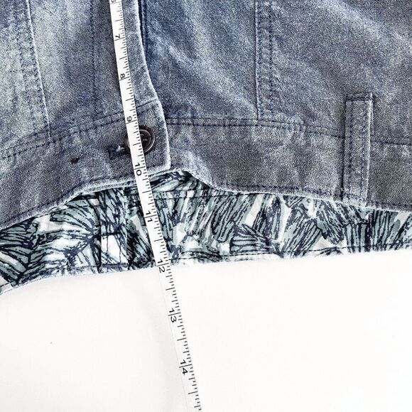 Gap Mens Reversible Bermuda Chino Floral Leaf Print Short Blue Green Size 34 - Picture 11 of 11